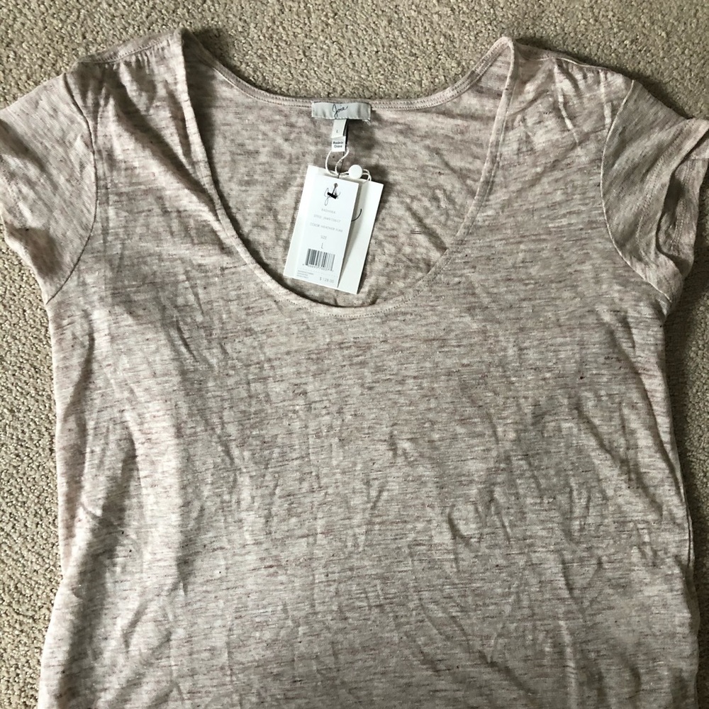 Joie Radhika Linen Scoop Neck Tee